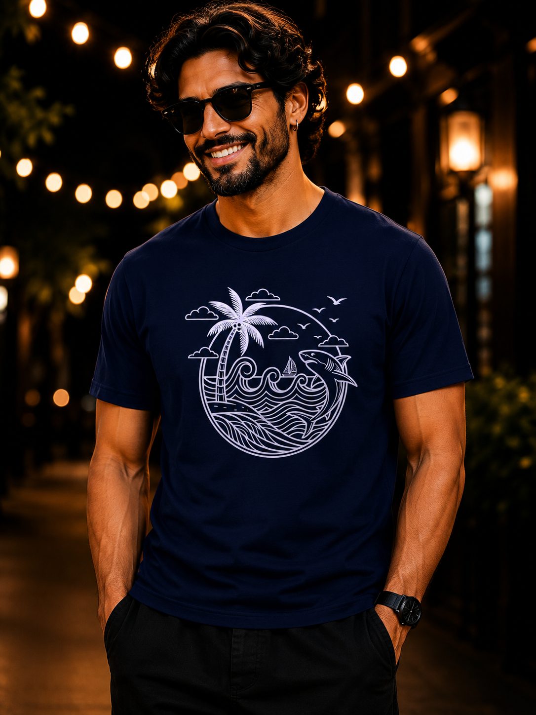 Coastal Lines Regular Fit T-Shirt