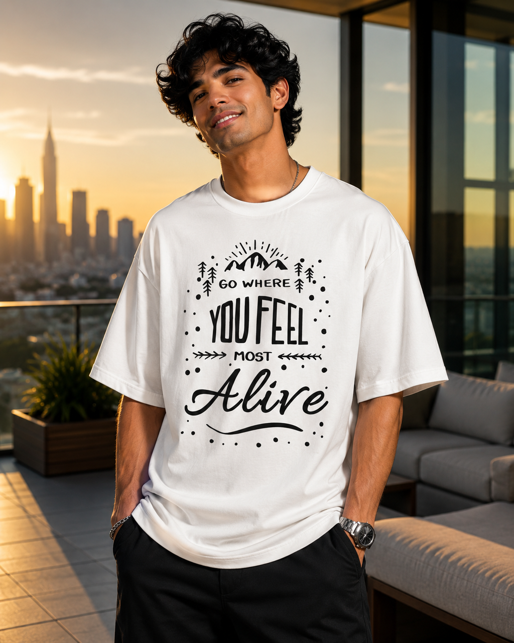 Where You Feel Alive Oversized T-Shirt