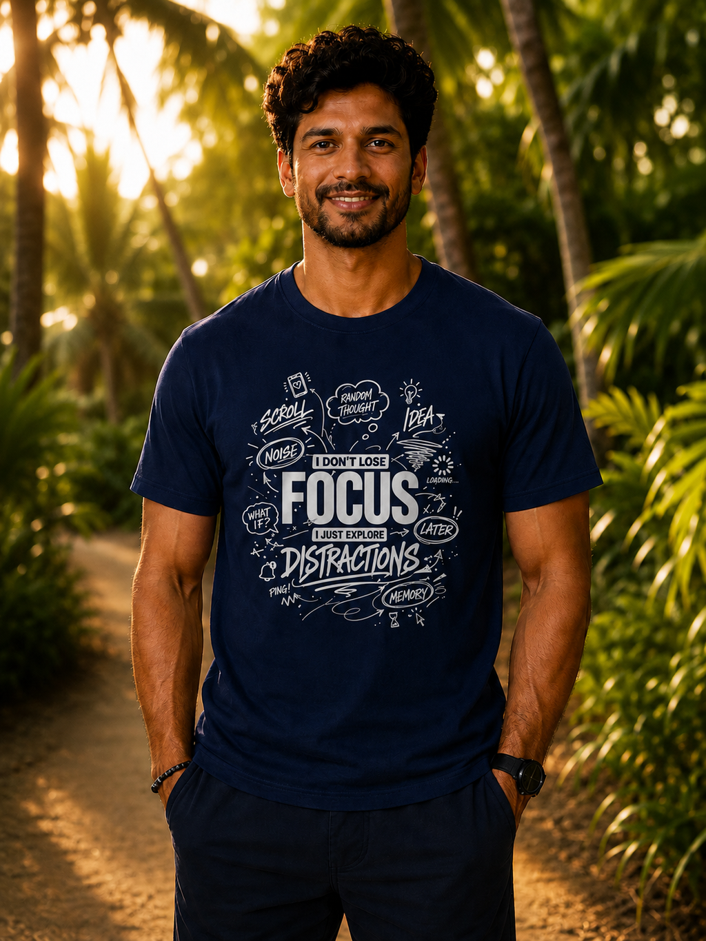 Exploring Distractions Regular Fit T-Shirt
