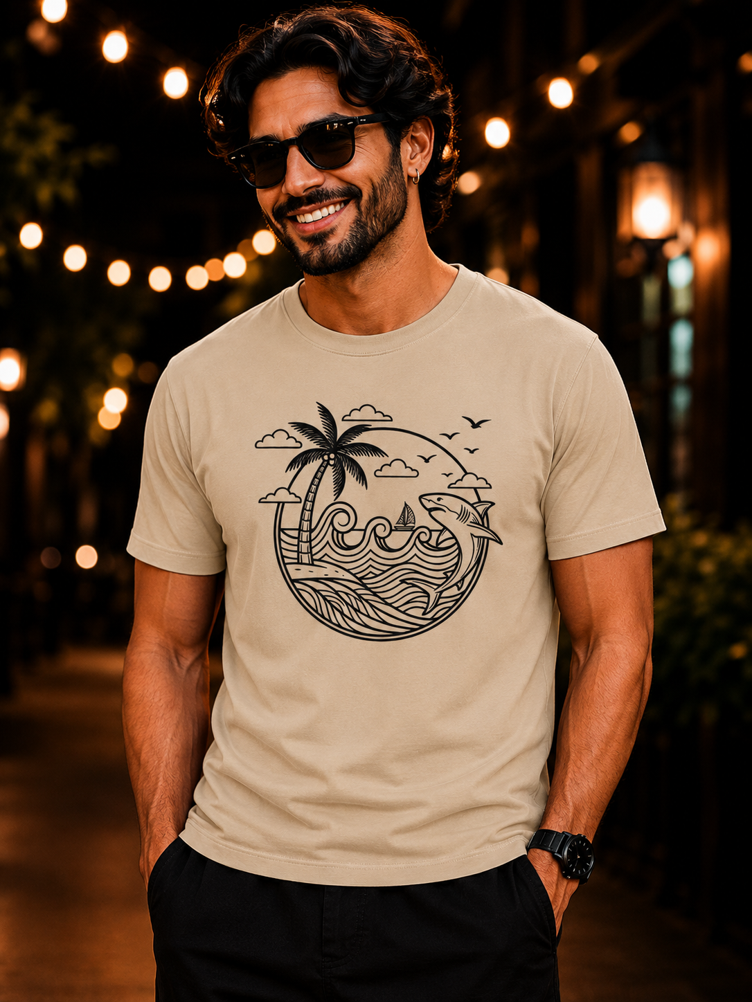 Coastal Lines Regular Fit T-Shirt