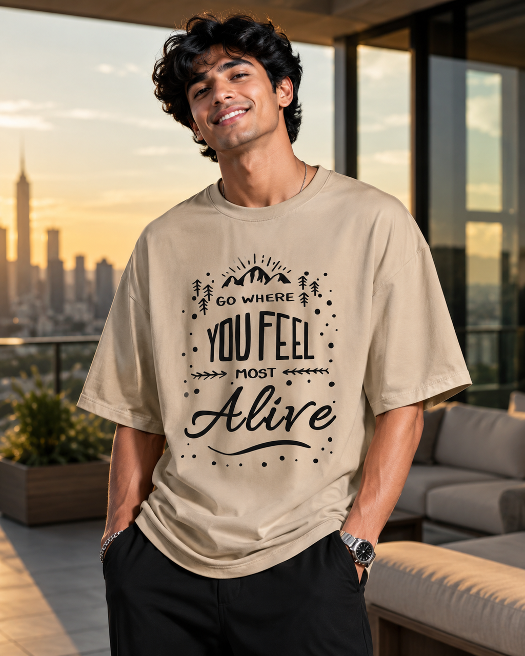 Where You Feel Alive Oversized T-Shirt