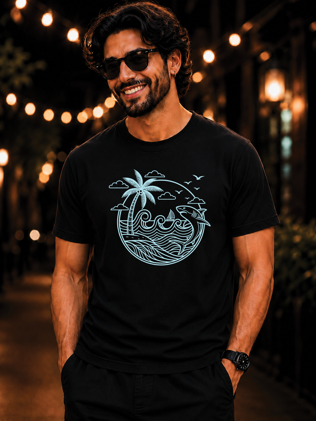 Coastal Lines Regular Fit T-Shirt