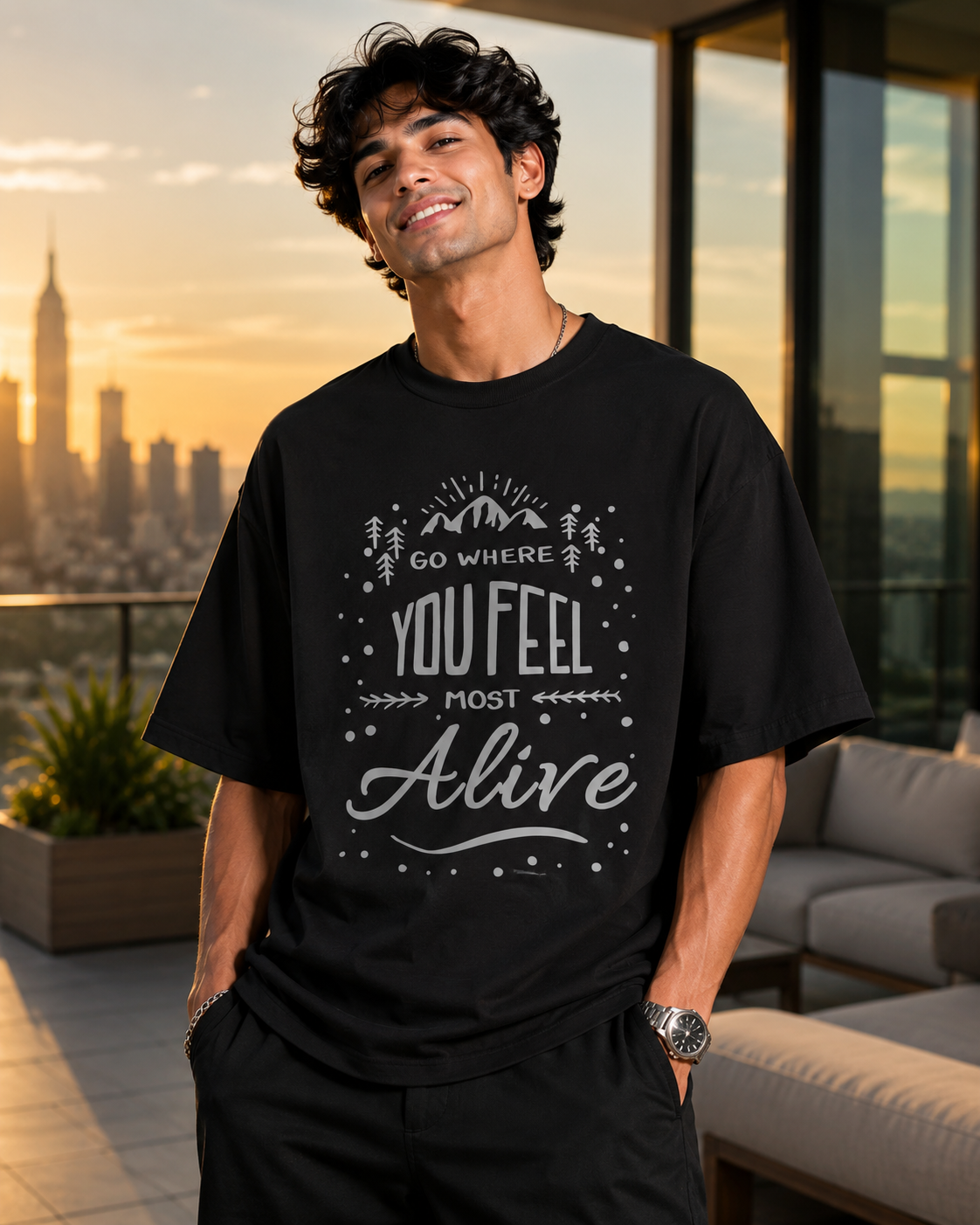 Where You Feel Alive Oversized T-Shirt