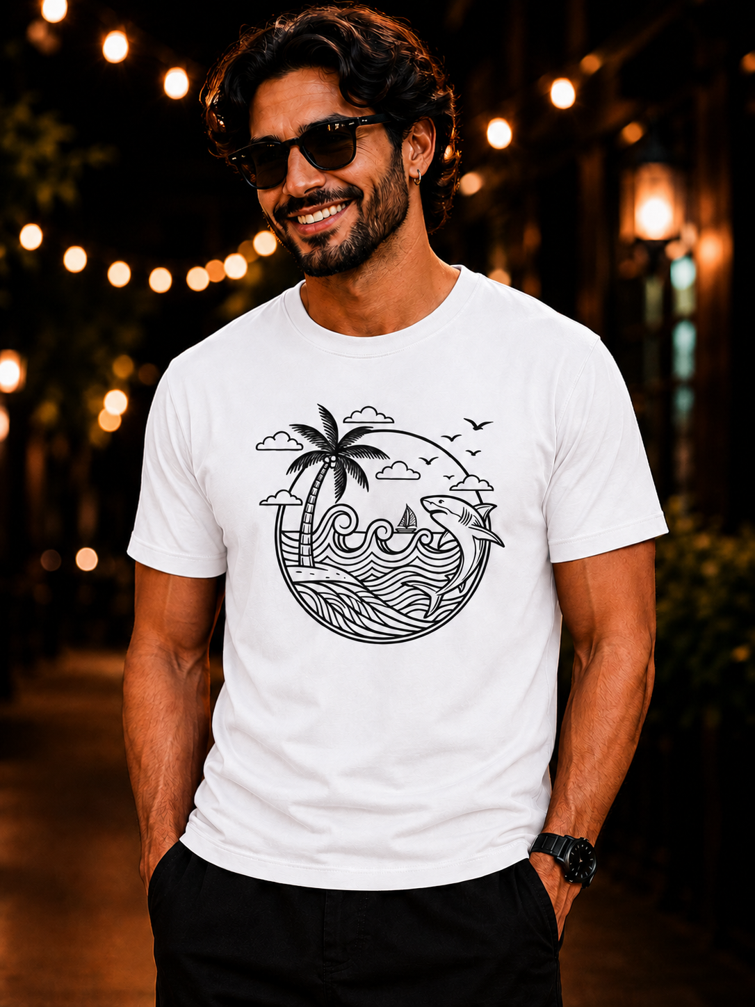 Coastal Lines Regular Fit T-Shirt
