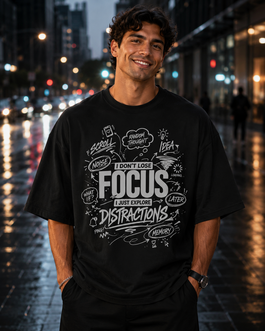 Exploring Distractions Oversized T-Shirt