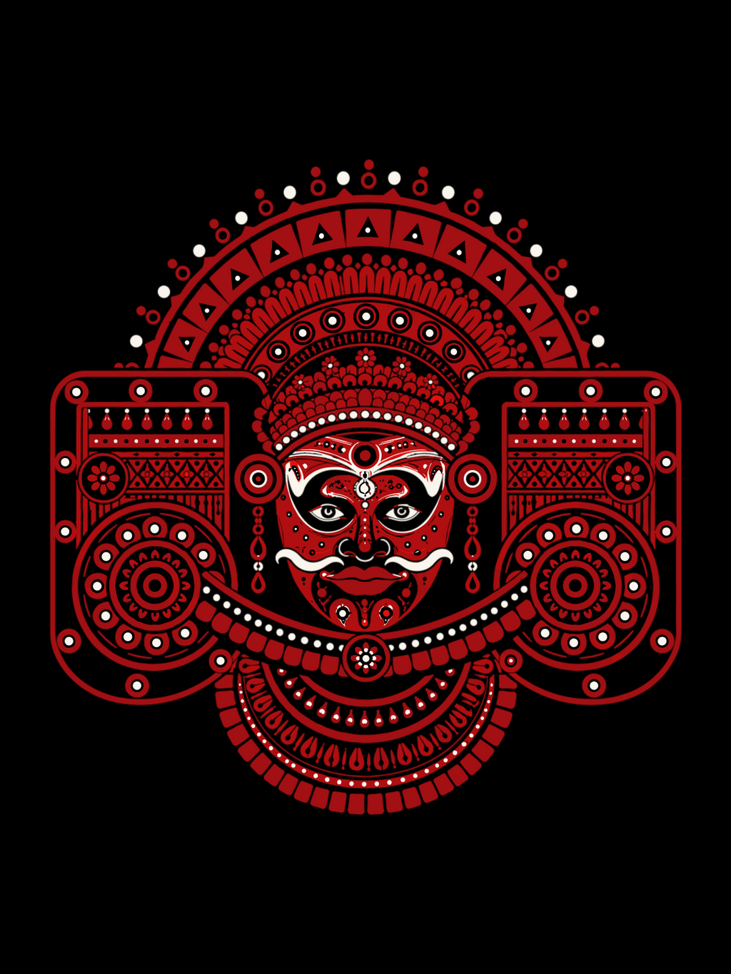 Theyyam Crest Oversized T-shirt