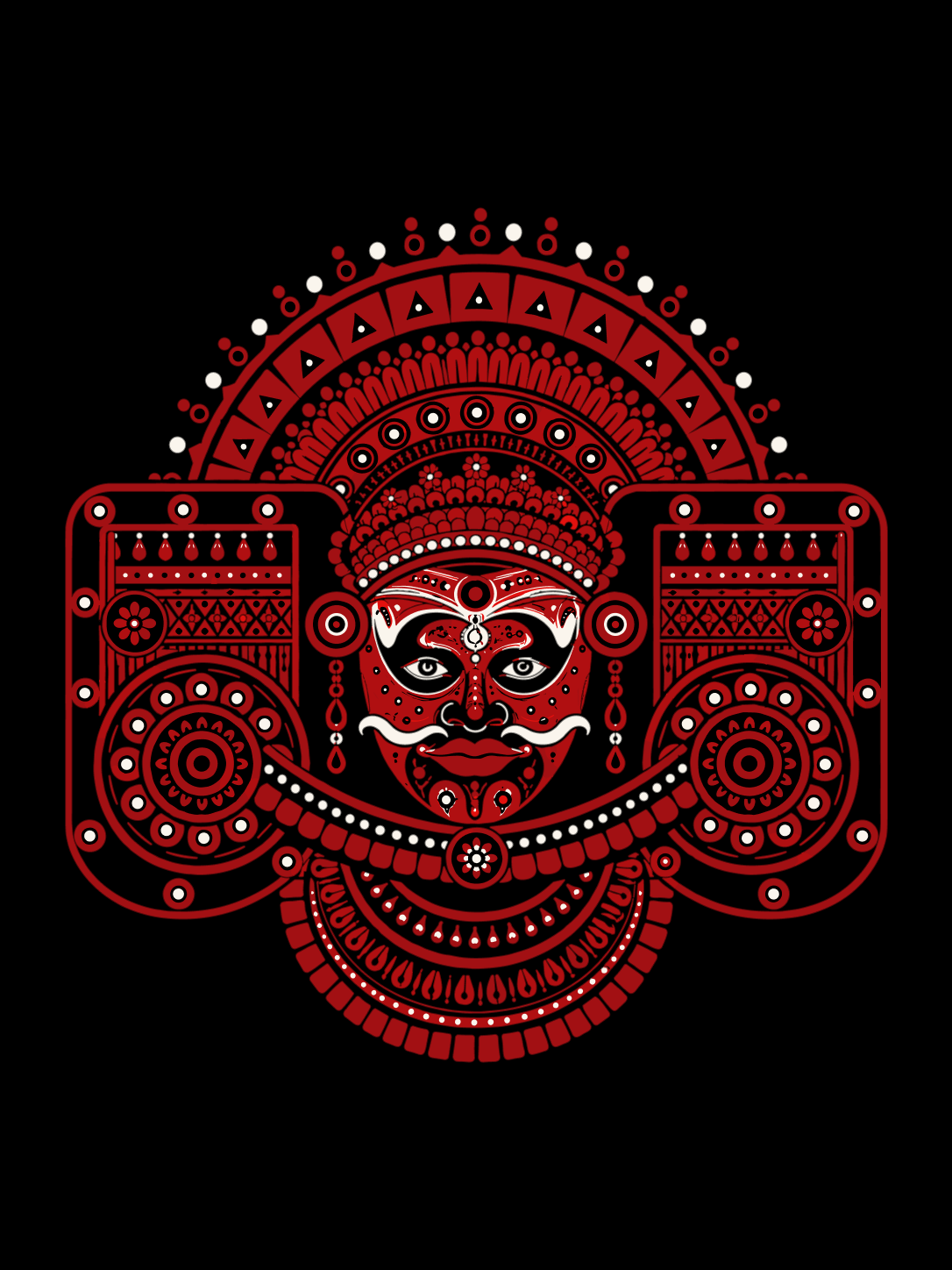 Theyyam Crest Oversized T-shirt