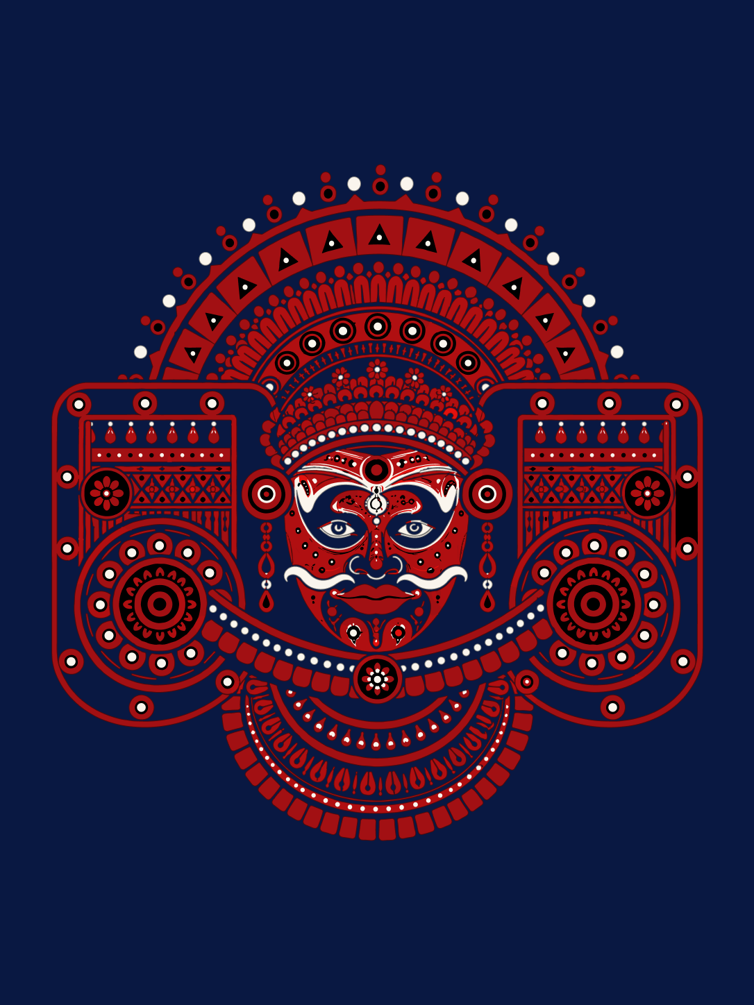 Theyyam Crest Oversized T-shirt