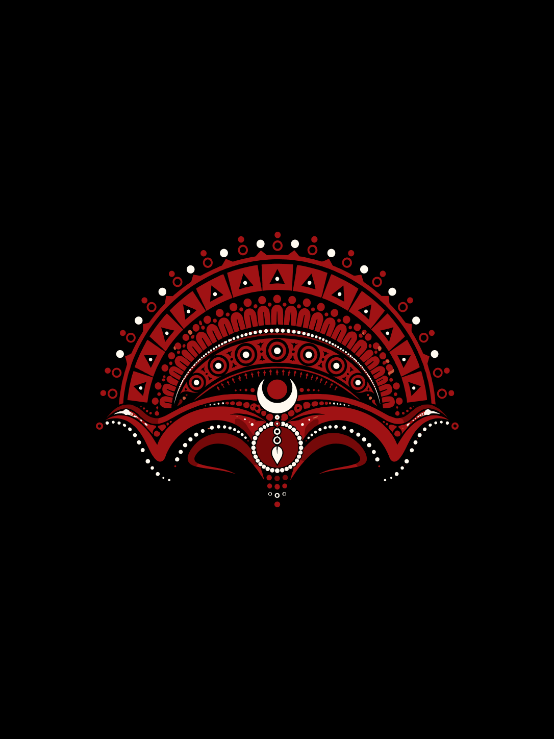 Theyyam Crest Oversized T-shirt