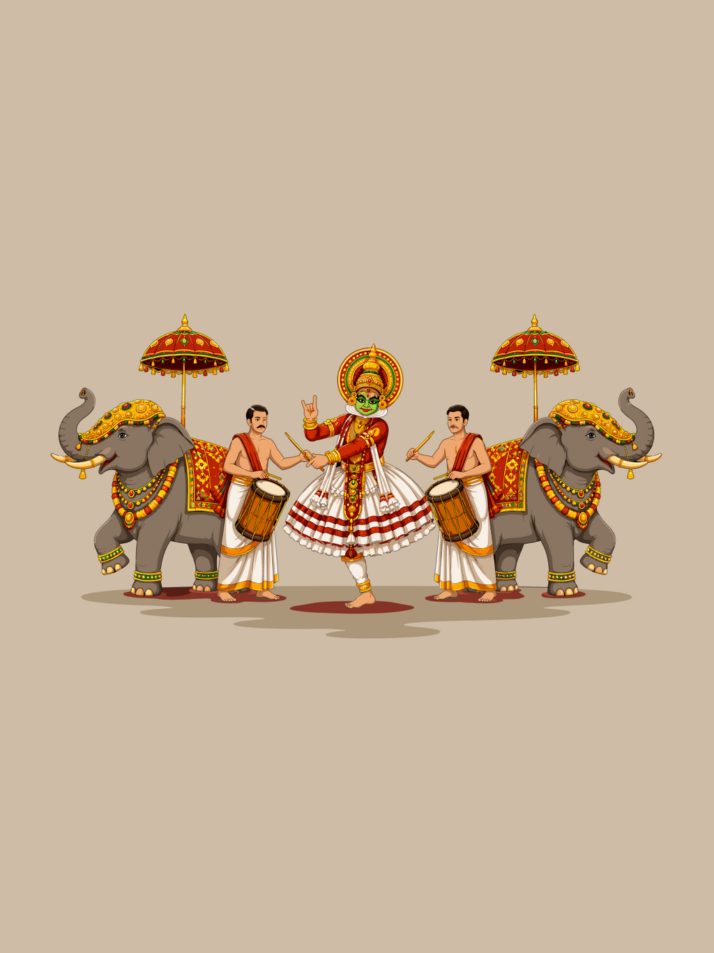 Kathakali Melam Oversized T-shirt