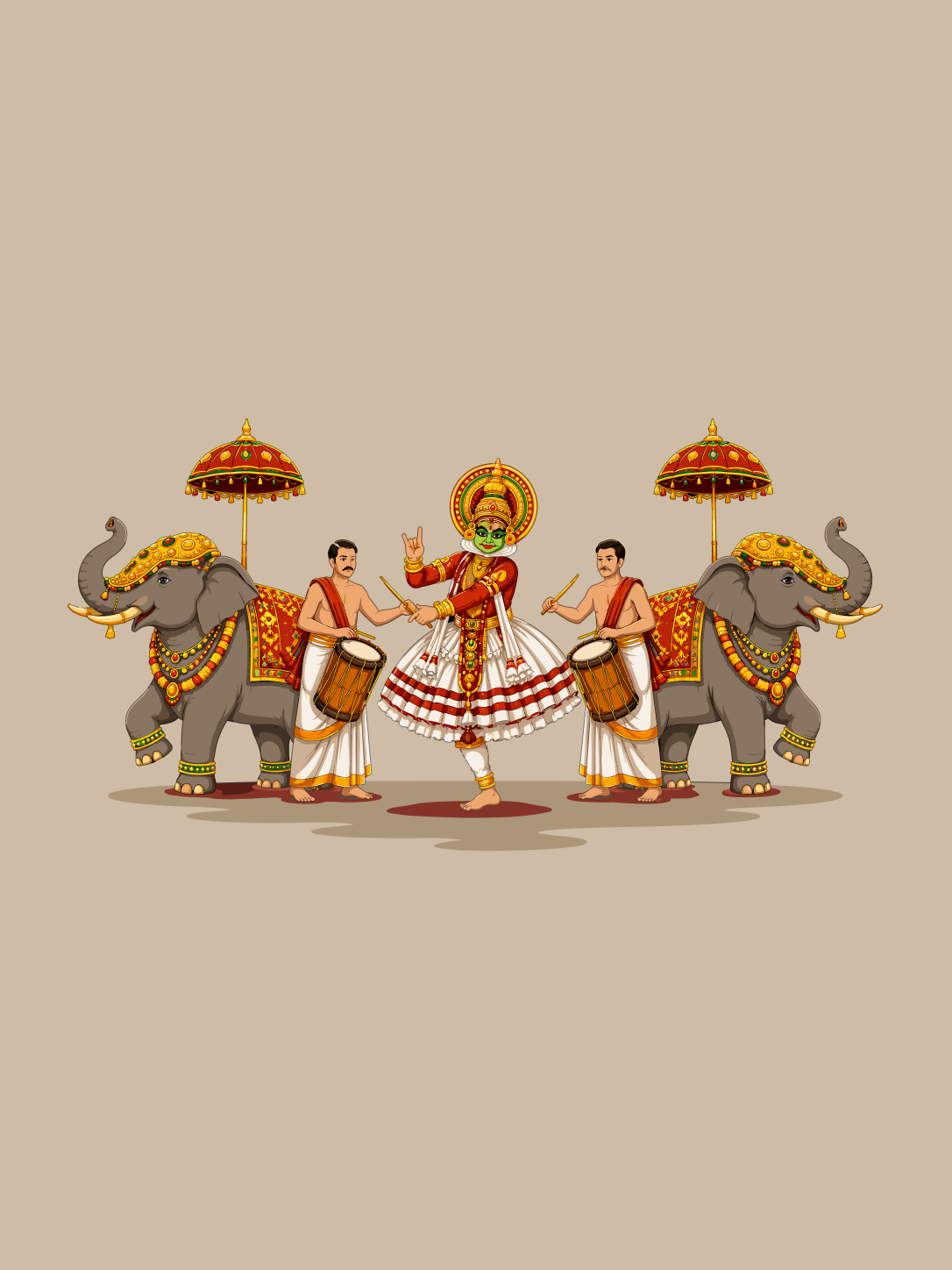 Kathakali Melam Oversized T-shirt
