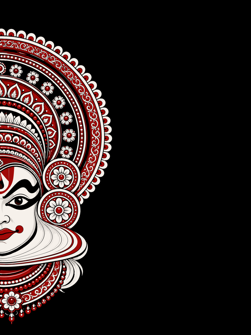 Kathakali Onam Typography Oversized T-shirt