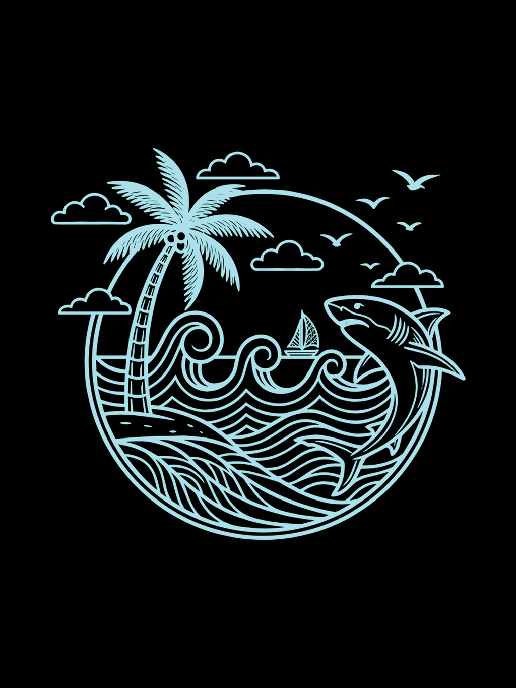 Coastal Lines Regular Fit T-Shirt