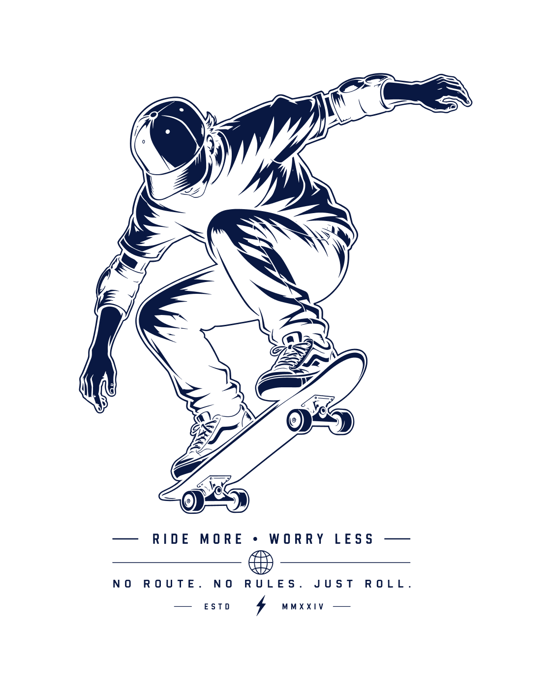 No Rules Just Roll Oversized T-shirt