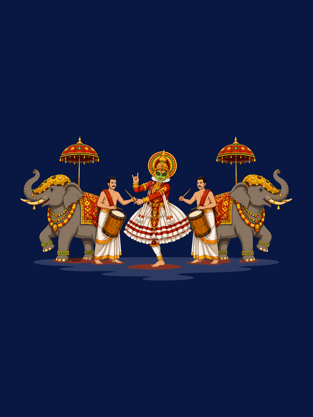 Kathakali Melam Oversized T-shirt