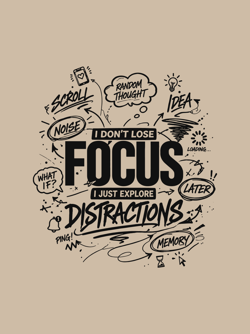 Exploring Distractions Oversized T-Shirt