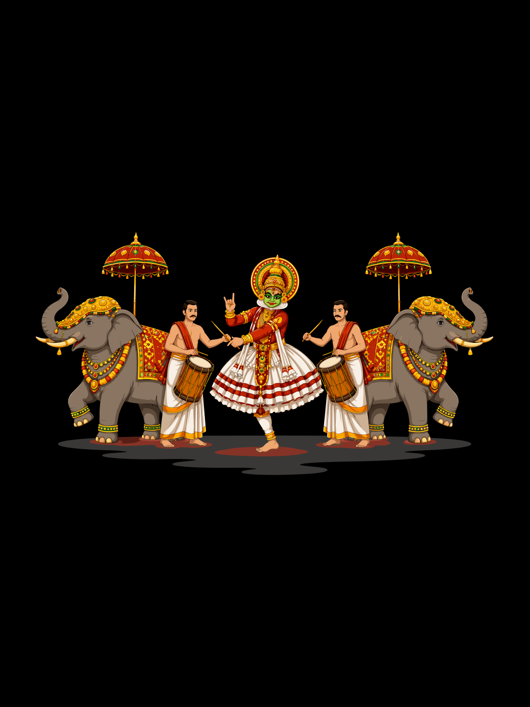 Kathakali Melam Oversized T-shirt
