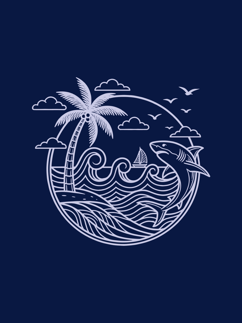 Coastal Lines Oversized T-Shirt