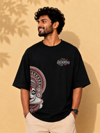 Kathakali Onam Typography Oversized T-shirt