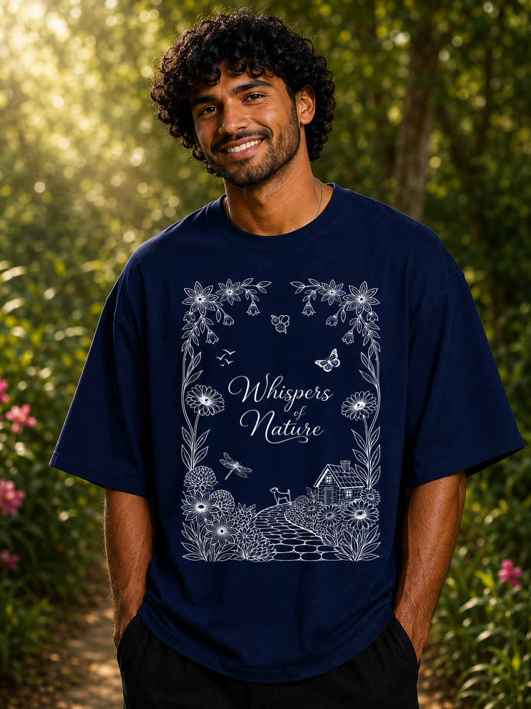 Whispers of Nature Oversized T-Shirt