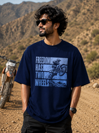 Freedom Has Two Wheels Oversized T-shirt