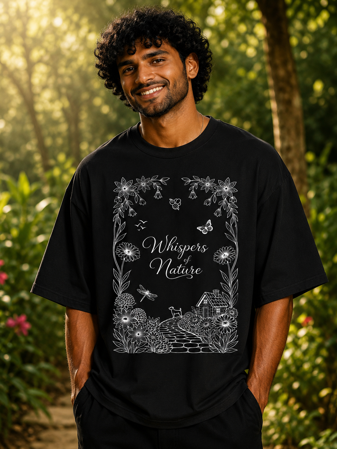 Whispers of Nature Oversized T-Shirt