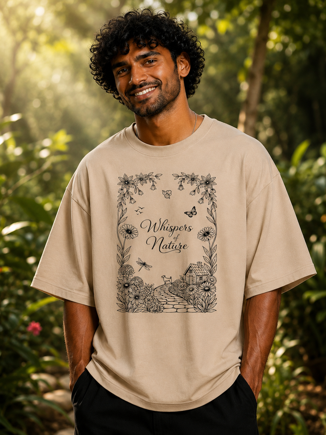 Whispers of Nature Oversized T-Shirt