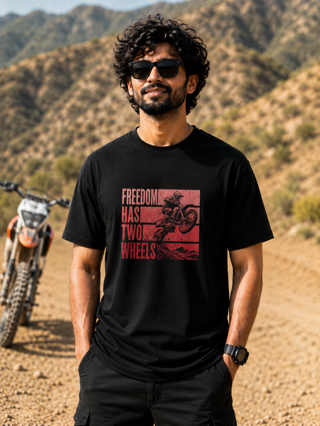 Freedom Has Two Wheels Regular Fit T-shirt