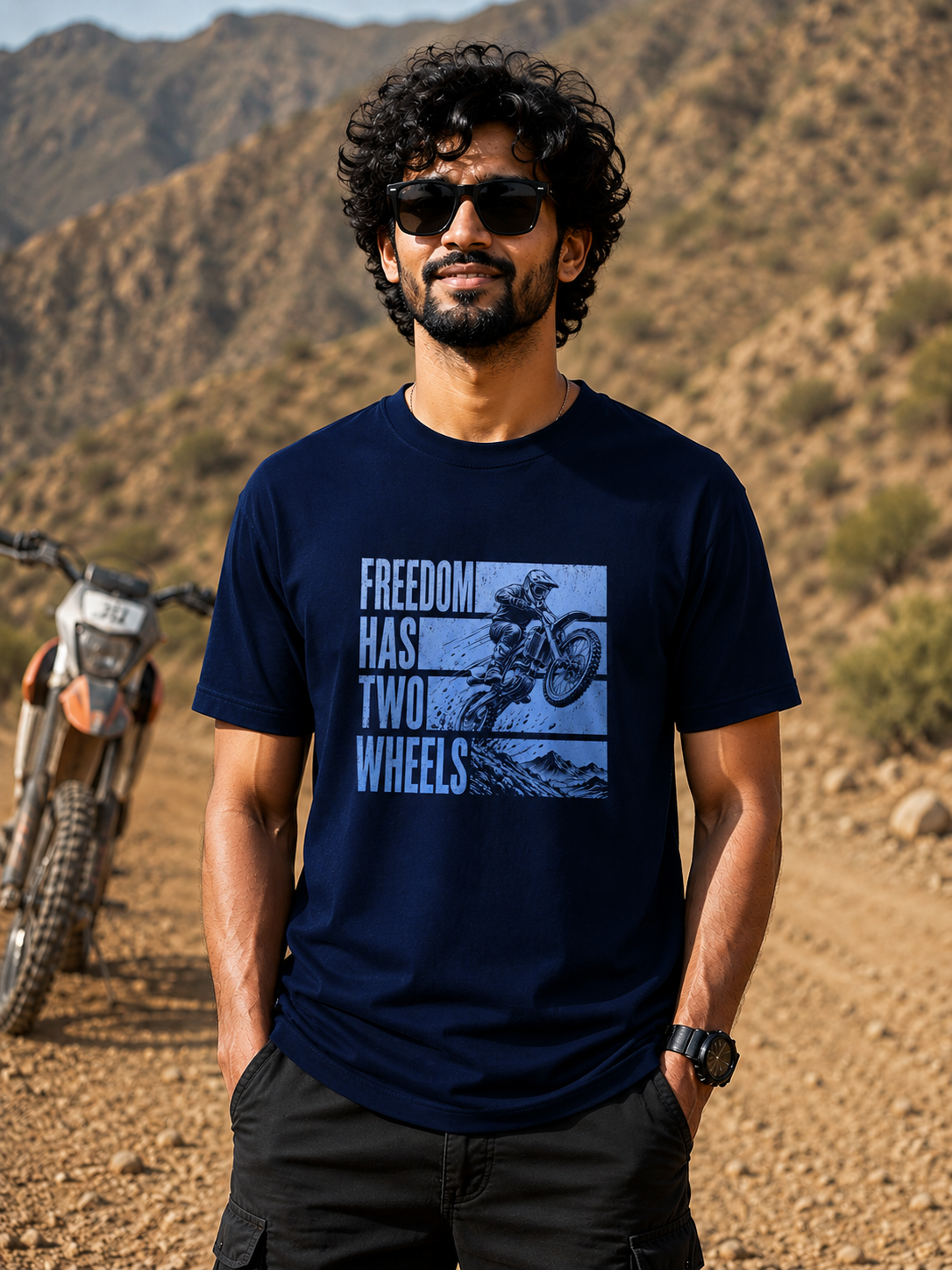 Freedom Has Two Wheels Regular Fit T-shirt