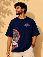 Kathakali Onam Typography Oversized T-shirt