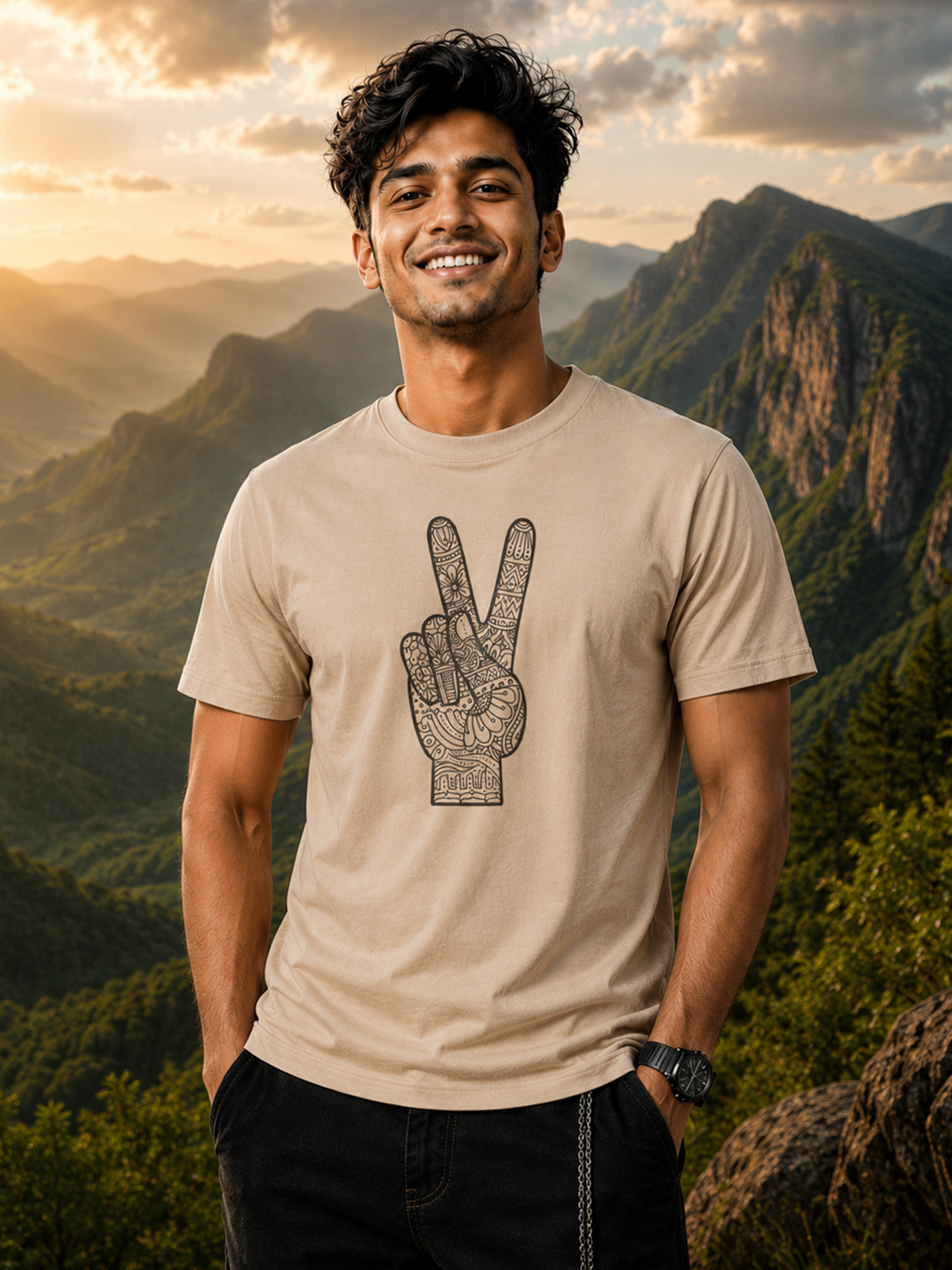 Peace Within Regular Fit T-Shirt