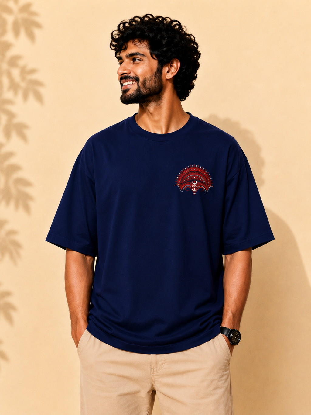 Theyyam Crest Oversized T-shirt