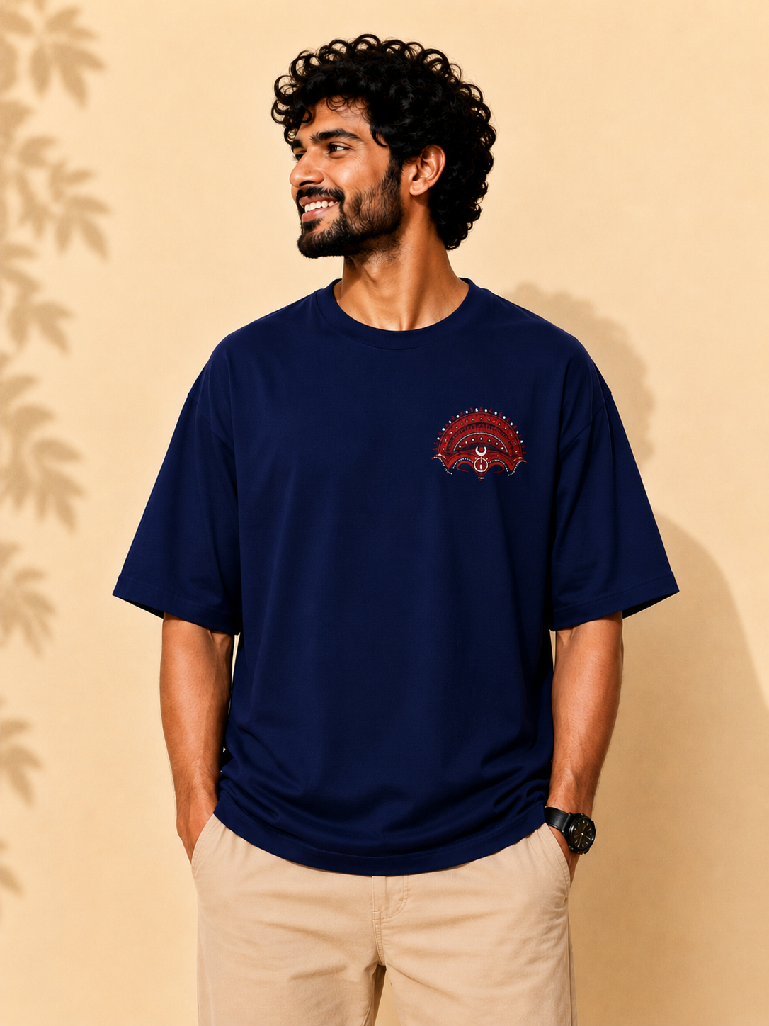 Theyyam Crest Oversized T-shirt